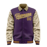 Custom Purple Light Khaki Jacket