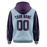 Custom Light Blue Purple Jacket