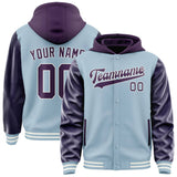Custom Light Blue Purple Jacket
