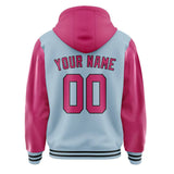 Custom Light Blue Pink Jacket