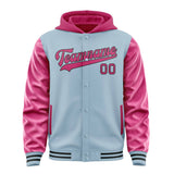 Custom Light Blue Pink Jacket