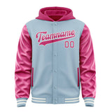 Custom Light Blue Pink Jacket