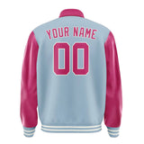 Custom Light Blue Pink Jacket