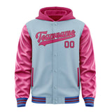Custom Light Blue Pink Jacket