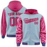 Custom Light Blue Pink Jacket