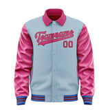 Custom Light Blue Pink Jacket