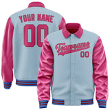 Custom Light Blue Pink Jacket