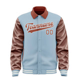 Custom Light Blue Coral Red Jacket