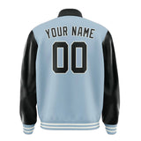 Custom Light Blue Black Jacket
