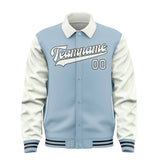 Custom Light Blue White Jacket