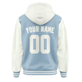 Custom Light Blue White Jacket