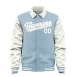 Custom Light Blue White Jacket