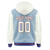 Custom Light Blue White Jacket