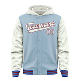 Custom Light Blue White Jacket