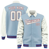 Custom Light Blue White Jacket
