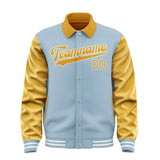 Custom Light Blue Yellow Jacket