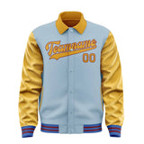Custom Light Blue Yellow Jacket