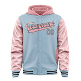 Custom Light Blue Light Pink Jacket
