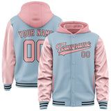 Custom Light Blue Light Pink Jacket