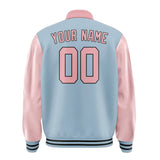 Custom Light Blue Light Pink Jacket