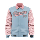 Custom Light Blue Light Pink Jacket