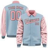 Custom Light Blue Light Pink Jacket