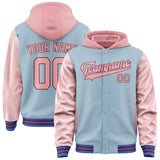 Custom Light Blue Light Pink Jacket