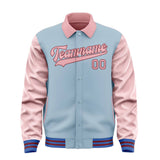 Custom Light Blue Light Pink Jacket
