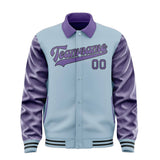 Custom Light Blue Light Purple Jacket