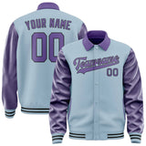 Custom Light Blue Light Purple Jacket