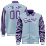 Custom Light Blue Light Purple Jacket
