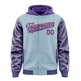 Custom Light Blue Light Purple Jacket