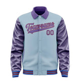 Custom Light Blue Light Purple Jacket