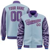 Custom Light Blue Light Purple Jacket