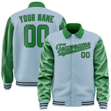 Custom Light Blue Emerald Green Jacket