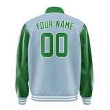 Custom Light Blue Emerald Green Jacket