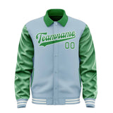 Custom Light Blue Emerald Green Jacket