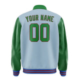 Custom Light Blue Emerald Green Jacket