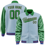 Custom Light Blue Emerald Green Jacket