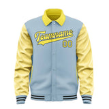 Custom Light Blue Light Yellow Jacket