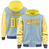 Custom Light Blue Light Yellow Jacket