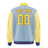 Custom Light Blue Light Yellow Jacket