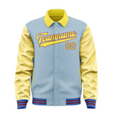 Custom Light Blue Light Yellow Jacket