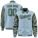 Custom Light Blue Blue Green Jacket