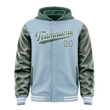 Custom Light Blue Blue Green Jacket
