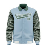Custom Light Blue Blue Green Jacket