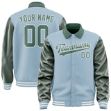 Custom Light Blue Blue Green Jacket