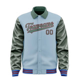 Custom Light Blue Blue Green Jacket