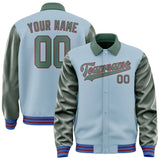 Custom Light Blue Blue Green Jacket