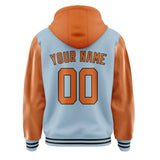 Custom Light Blue Orange Jacket